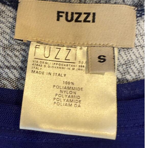 Fuzzi small snake print blue black dress midi Italy glam whimsygoth lace luxury - Picture 4 of 8